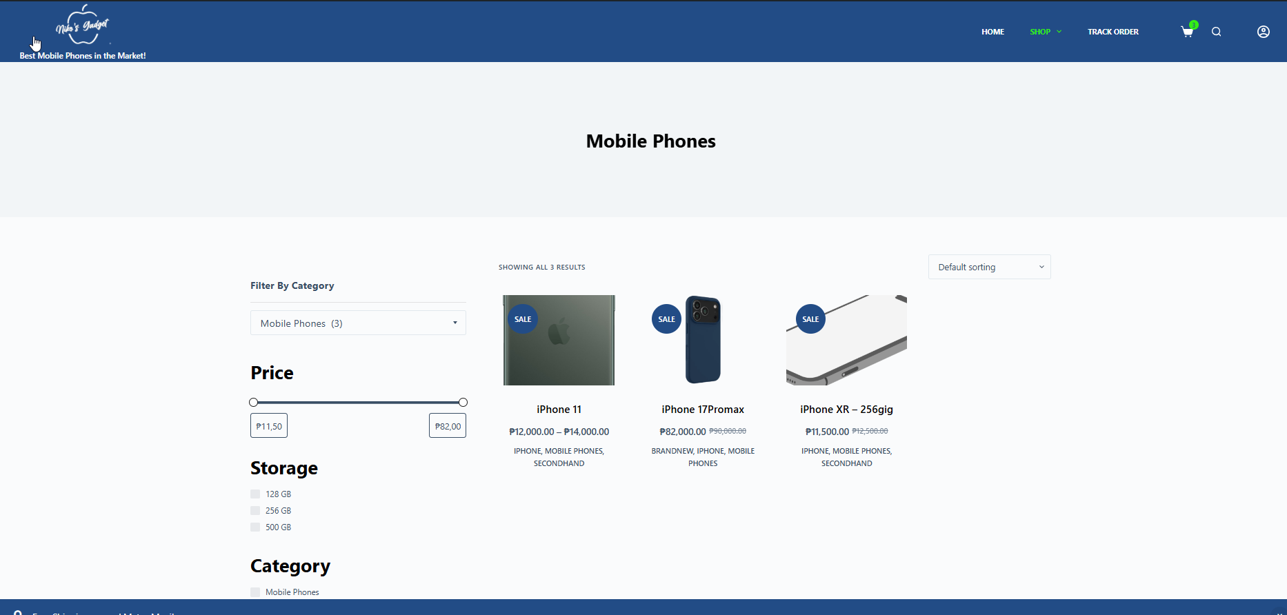 Niko's Gadget online store